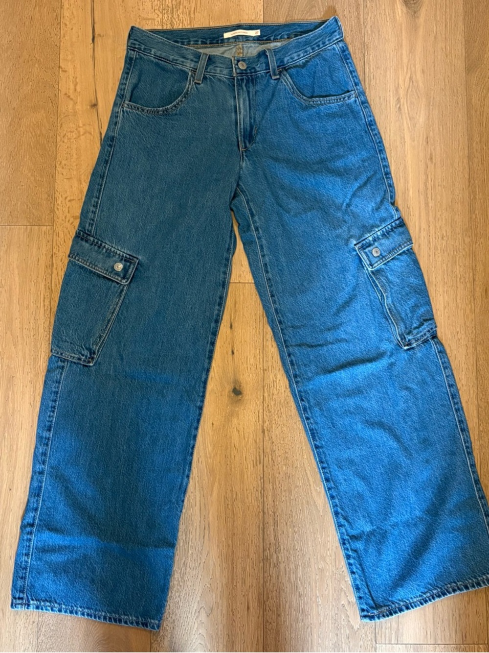 Levi’s Super Low-Rise Cargo Denim Jeans